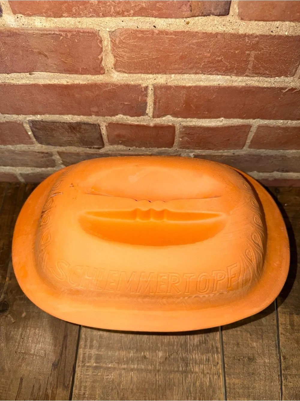 Terracotta Baker in Orange - Oven-to-Table Clay Roaster